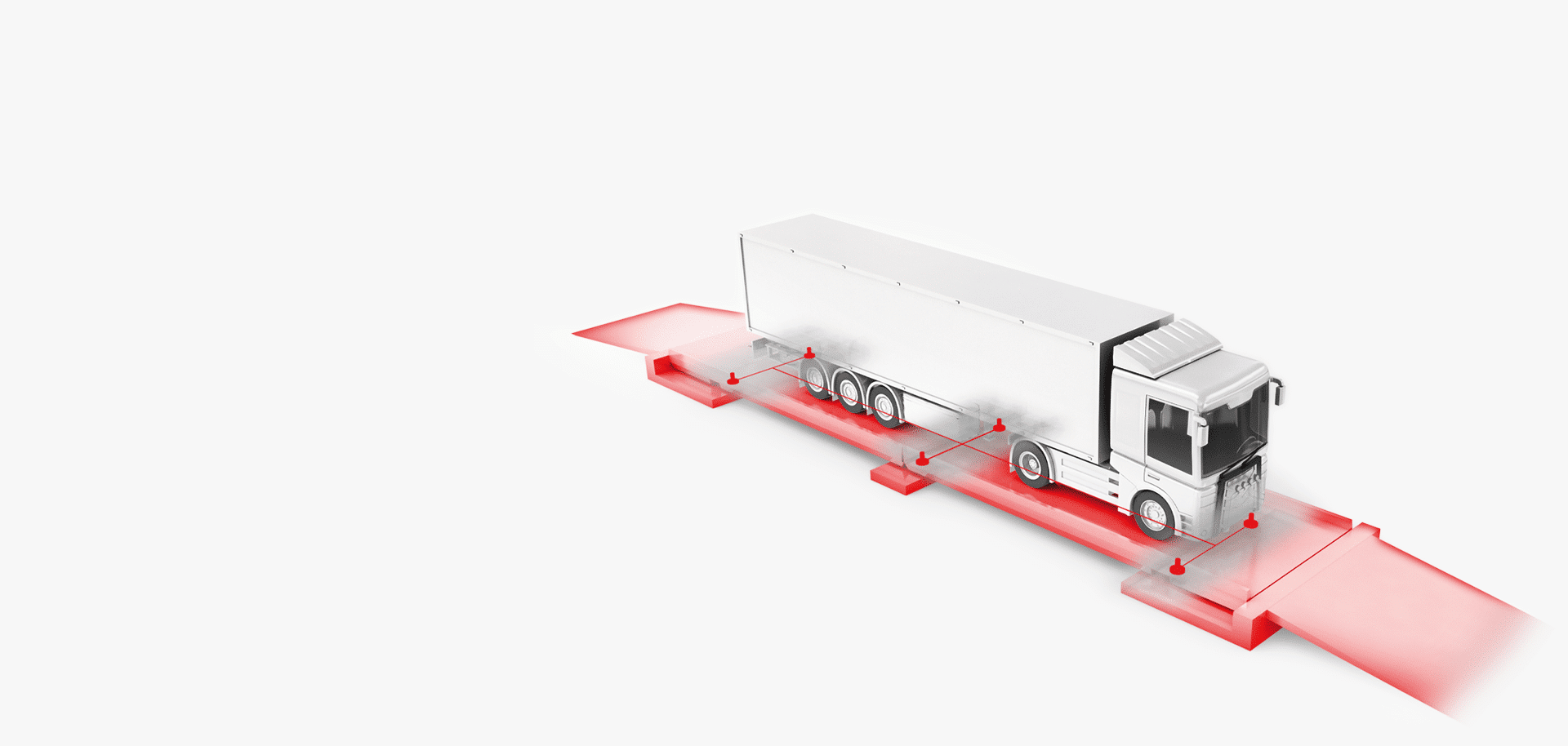 Pfreundt mobiles Wiegesystem: Display zeigt Lkw-Gewichtsanalyse in Tonnen mit präziser Achslasterfassung.