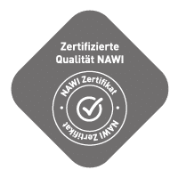 Zertifikat für NAWI-zertifizierte Qualität von Pfreundt, Anbieter mobiler Wiegesysteme.
